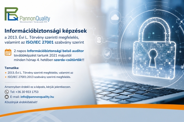 Információbiztonsági belső auditor képzések (2021)